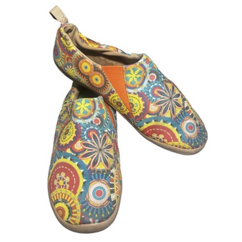 UIN Toledo Shoes Womens Size‎ 10.5 EU 42.5 Art Print Slip On Walking Comfort
